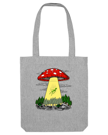 Alien Abduction Magic Mushroom Psychedelic Heather Grey