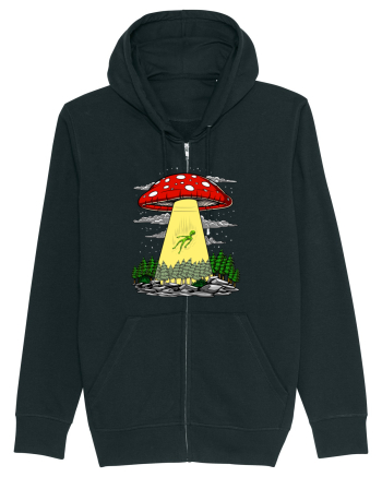Alien Abduction Magic Mushroom Psychedelic Black