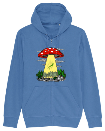 Alien Abduction Magic Mushroom Psychedelic Bright Blue
