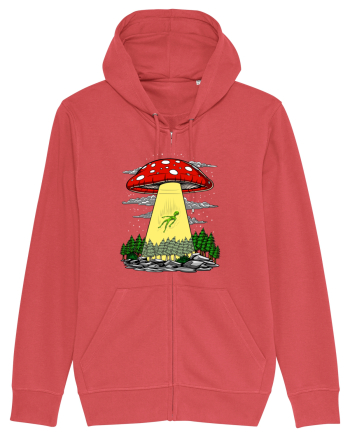 Alien Abduction Magic Mushroom Psychedelic Carmine Red