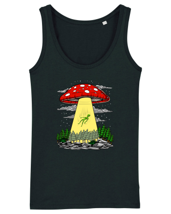 Alien Abduction Magic Mushroom Psychedelic Black