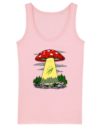 Alien Abduction Magic Mushroom Psychedelic Cotton Pink