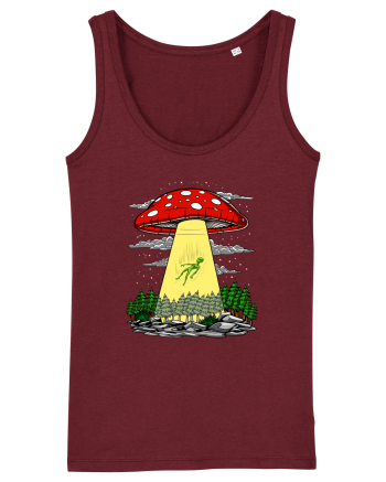 Alien Abduction Magic Mushroom Psychedelic Burgundy