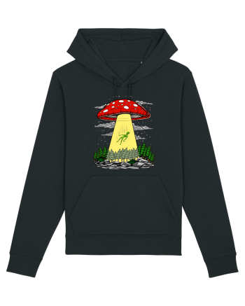 Alien Abduction Magic Mushroom Psychedelic Black