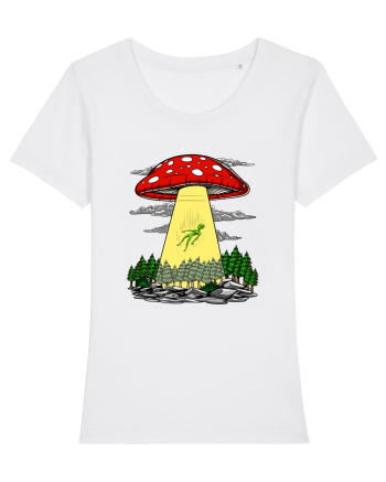 Alien Abduction Magic Mushroom Psychedelic White