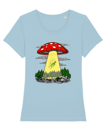 Alien Abduction Magic Mushroom Psychedelic Sky Blue