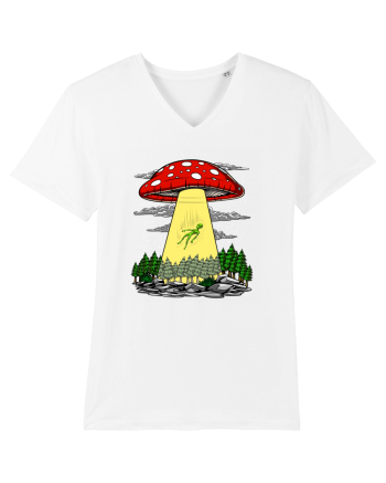 Alien Abduction Magic Mushroom Psychedelic White