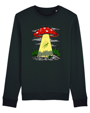 Alien Abduction Magic Mushroom Psychedelic Black