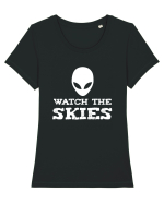 Alien Watch The Skies Tricou mânecă scurtă guler larg fitted Damă Expresser