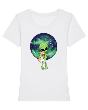 Alien and the Cat White