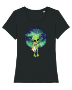 Alien and the Cat Tricou mânecă scurtă guler larg fitted Damă Expresser