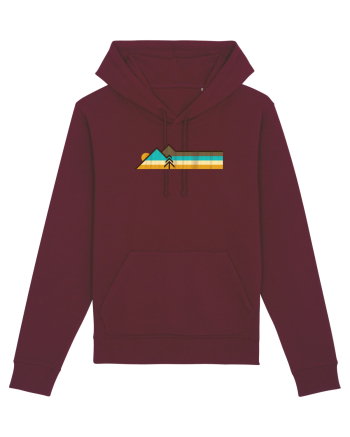 Munți în Stil Retro Burgundy