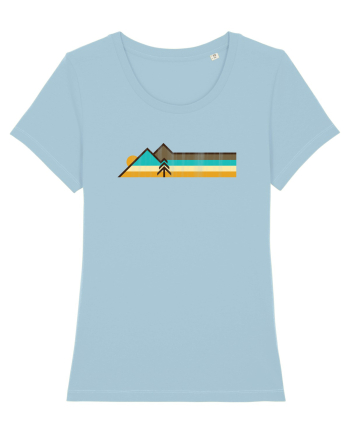 Munți în Stil Retro Sky Blue