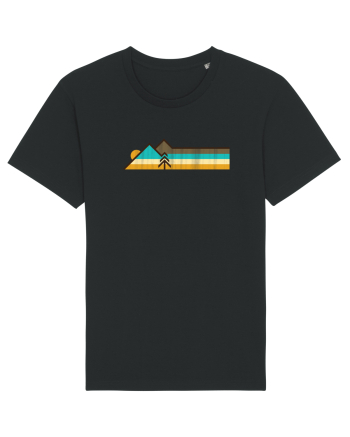 Munți în Stil Retro Black