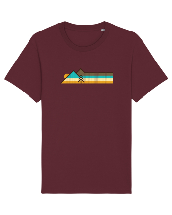 Munți în Stil Retro Burgundy