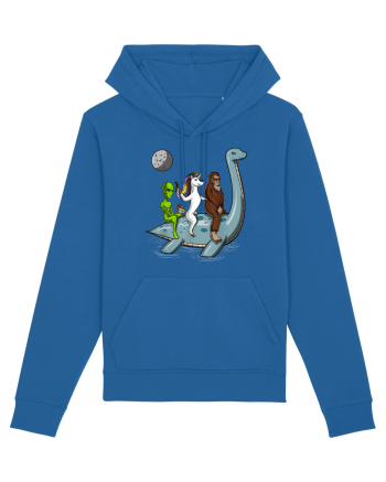Alien Bigfoot Unicorn Riding Loch Ness Monster Cryptozoology Royal Blue