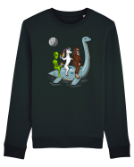 Alien Bigfoot Unicorn Riding Loch Ness Monster Cryptozoology Bluză mânecă lungă Unisex Rise