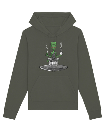 Alien Bong Smoking Weed Funny Stoner Khaki