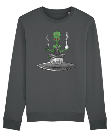 Alien Bong Smoking Weed Funny Stoner Anthracite