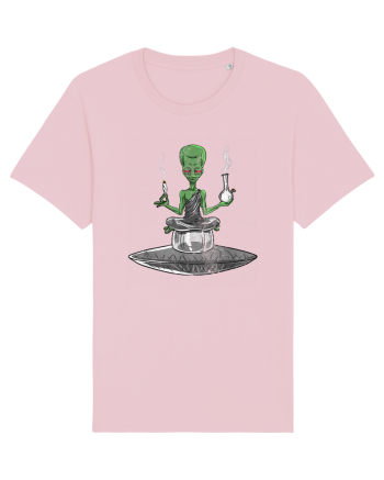 Alien Bong Smoking Weed Funny Stoner Cotton Pink