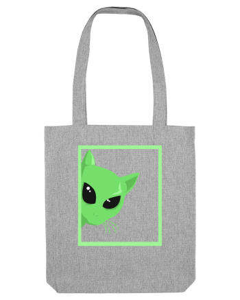 Alien Cat Peeking Heather Grey