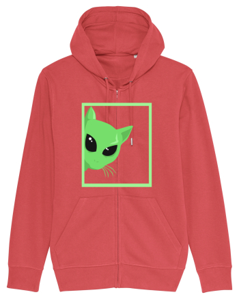 Alien Cat Peeking Carmine Red
