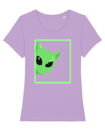 Alien Cat Peeking Lavender Dawn