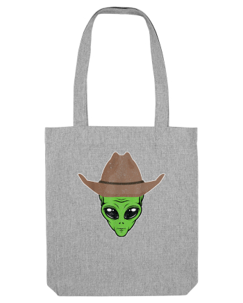 Alien Cowboy Hat Funny Heather Grey