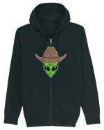 Alien Cowboy Hat Funny Hanorac cu fermoar Unisex Connector
