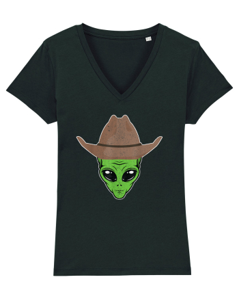 Alien Cowboy Hat Funny Black