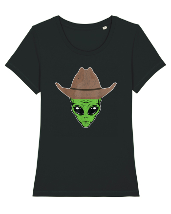 Alien Cowboy Hat Funny Black