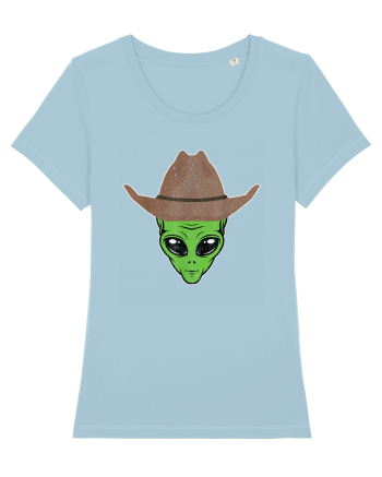 Alien Cowboy Hat Funny Sky Blue