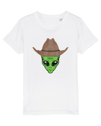 Alien Cowboy Hat Funny White