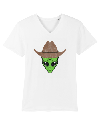 Alien Cowboy Hat Funny White
