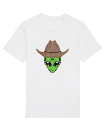 Alien Cowboy Hat Funny White