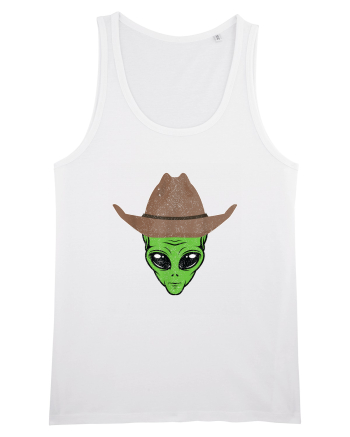 Alien Cowboy Hat Funny White