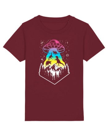 Alien Dino Abduction Burgundy
