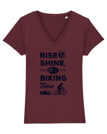 Rise and Shine BIKING Time Burgundy