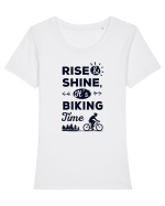 Rise and Shine BIKING Time Tricou mânecă scurtă guler larg fitted Damă Expresser
