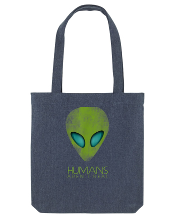 Alien Funny Humans Aren't Real Midnight Blue