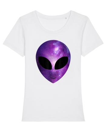 Alien Galaxy Cosmic Head White
