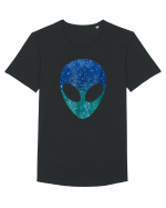 Alien Head Costume Tricou mânecă scurtă guler larg Bărbat Skater