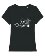 Alien Gardener Marijuana Grow Tricou mânecă scurtă guler larg fitted Damă Expresser
