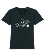 Alien Gardener Marijuana Grow Tricou mânecă scurtă guler V Bărbat Presenter