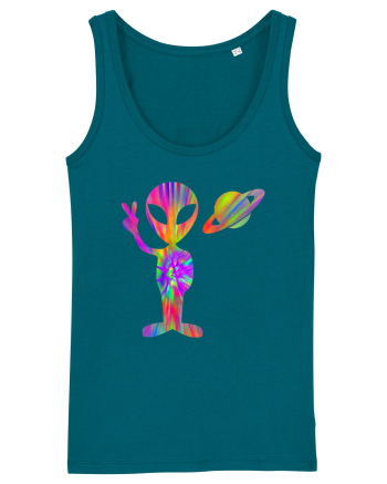 Alien Hippie Saturn Silhouette Ocean Depth