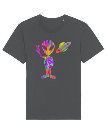 Alien Hippie Saturn Silhouette Anthracite