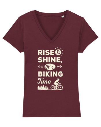 Rise and Shine BIKING Time Burgundy