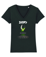 Alien Kanji Tricou mânecă scurtă guler V Damă Evoker