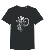 Alien Xenomorph Illustration Tricou mânecă scurtă guler larg Bărbat Skater