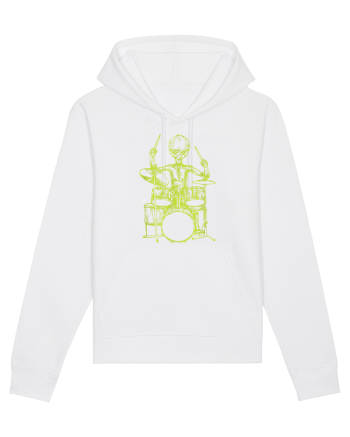 Alien Playing Drums White